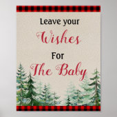 Lumberjack Baby shower wenst Baby Poster (Voorkant)