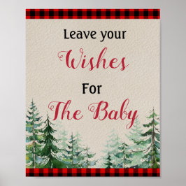 Lumberjack Baby shower wenst Baby Poster