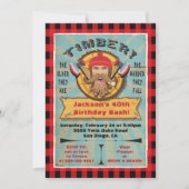 Lumberjack Beard Birthday Hipster Kaart (Voorkant)