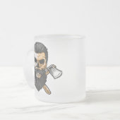 Lumberjack Bearded Skull Crossed Axes Mok (Voorkant links)