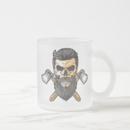 Lumberjack Bearded Skull Crossed Axes Mok