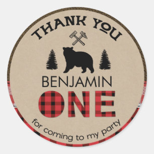 Lumberjack Beer 1e Verjaardagsgunst Sticker