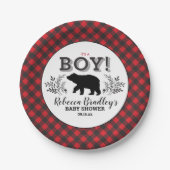 Lumberjack Beer Baby Boy Rustieke Douche Bord (Voorkant)
