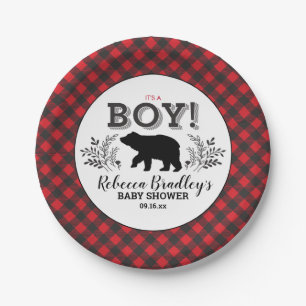 Lumberjack Beer Baby Boy Rustieke Douche Bord