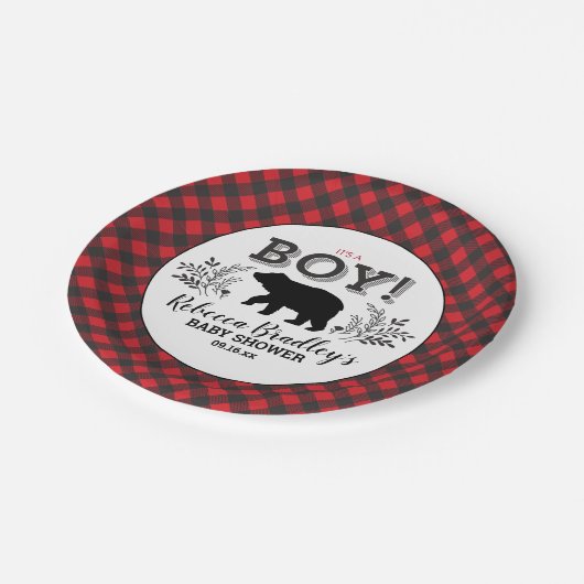 Lumberjack Beer Baby Boy Rustieke Douche Bord (Gekanteld)