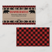 Lumberjack beer baby shower Dapelaar Informatiekaartje (Voorkant / Achterkant)