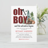 Lumberjack Beer Baby shower Kaart (Staand voorkant)