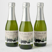 Lumberjack Beer Baby shower Pop Het Mousserende Wi Sparkling Wijnetiket (Flessen)