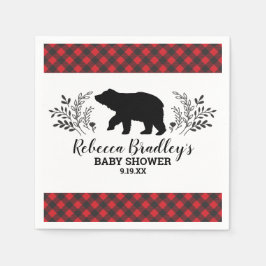 Lumberjack Beer Baby shower servet
