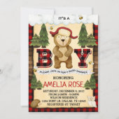 Lumberjack Beer Baby shower Uitnodiging (Voorkant)