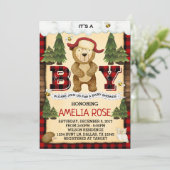 Lumberjack Beer Baby shower Uitnodiging (Staand voorkant)