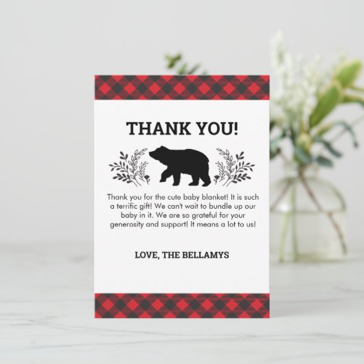 Lumberjack Beer bedankje Bedankkaart (Staand voorkant)