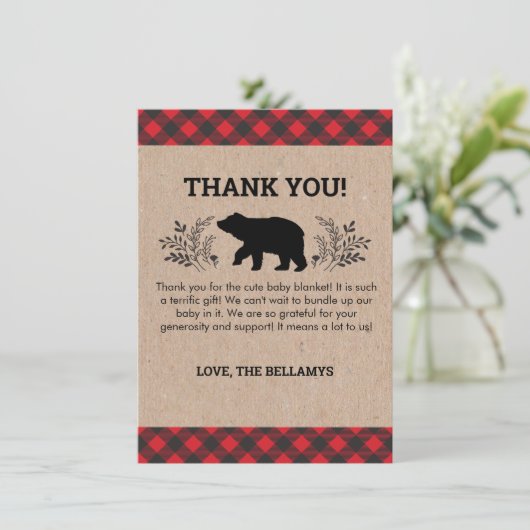 Lumberjack Beer bedankje Bedankkaart (Staand voorkant)