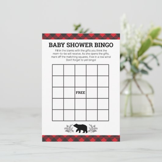 Lumberjack Beer Bingo Kaart (Staand voorkant)