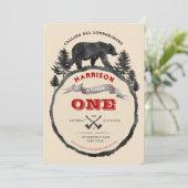 Lumberjack Beer Birthday Uitnodiging (Staand voorkant)