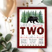 Lumberjack Beer Boy 2e Verjaardagsfeestuitnodiging Kaart