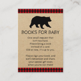 Lumberjack Beer Bring A Book Baby shower Kaarten