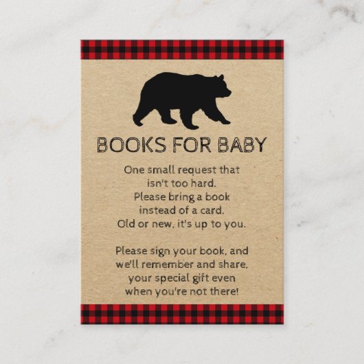 Lumberjack Beer Bring A Book Baby shower Kaarten (Voorkant)
