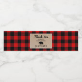 Lumberjack Beer Buffalo Plaid Baby shower Favors Waterfles Etiket (Enkel label)