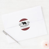 Lumberjack Beer Buffalo Plaid Retouradres Ronde Sticker (Envelop)