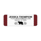 Lumberjack Beer Buffel Plaid Adreslabel Etiket (Voorkant)