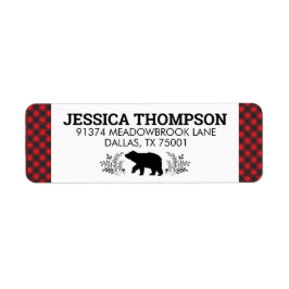 Lumberjack Beer Buffel Plaid Adreslabel Etiket