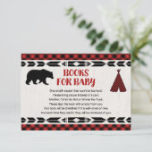 Lumberjack beer buffels voor baby informatiekaartje (Staand voorkant)