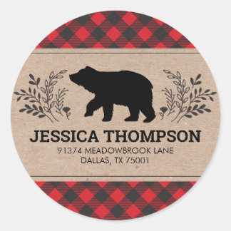 Lumberjack Beer Cirkel Return Address Sticker