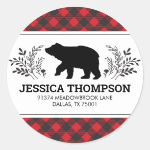 Lumberjack Beer Cirkel Return Address Sticker