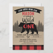 Lumberjack Beer Cub Wild Uitnodiging één dag (Voorkant)
