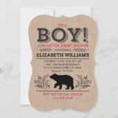 Lumberjack beer Flannel Rustic Boy Baby shower Inv Kaart (Voorkant)
