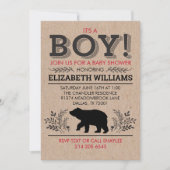 Lumberjack beer Flannel Rustic Boy Baby shower Kaart (Voorkant)