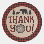 Lumberjack Beer Hartelijk dank Ronde Sticker (Voorkant)