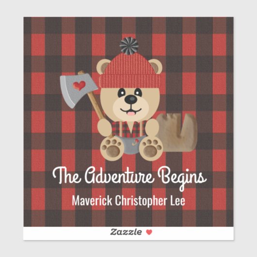 Lumberjack Beer Het avontuur begint Sticker (Vel)