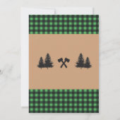 Lumberjack Beer Houthday Party Elke Leeftijd nodig Kaart (Achterkant)