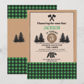 Lumberjack Beer Houthday Party Elke Leeftijd nodig Kaart (Voorkant / Achterkant)