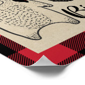 Lumberjack beer in het wild welkom op één verjaard poster (Hoek)