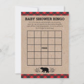 Lumberjack Beer Kraft Baby shower Bingo Kaart (Voorkant)