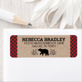 Lumberjack Beer Kraft Plaid Adreslabel Etiket (Insitu)