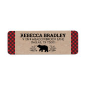 Lumberjack Beer Kraft Plaid Adreslabel Etiket (Voorkant)