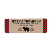 Lumberjack Beer Kraft Plaid Adreslabel Etiket (Voorkant)
