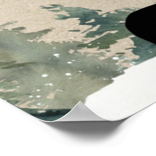 Lumberjack Beer Pine Tree Baby shower Welkomstteke Poster (Hoek)