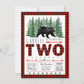 Lumberjack Beer Tweede Verjaardag Uitnodigingen (Voorkant)
