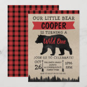 Lumberjack Beer Wild verjaardagsfeestje Kaart (Voorkant / Achterkant)