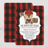 Lumberjack Beer Wilderness Gewaardeerd Baby shower Kaart (Voorkant / Achterkant)