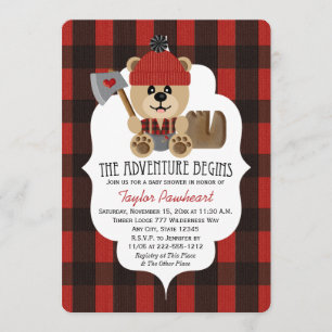 Lumberjack Beer Wilderness Gewaardeerd Baby shower Kaart