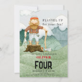 Lumberjack bergen Buffalo Plaid Kids Verjaardag Kaart (Voorkant)