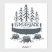Lumberjack bij werkuitsprei sticker (Vel)