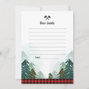 Lumberjack Birthday Guestbook Cards Time Capsule Kaart
