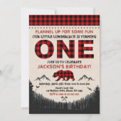 Lumberjack Birthday Invitation Buffalo Play Kaart (Voorkant)